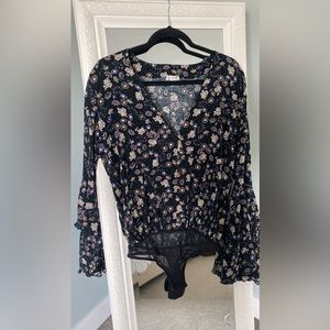 Free people floral bodysuit